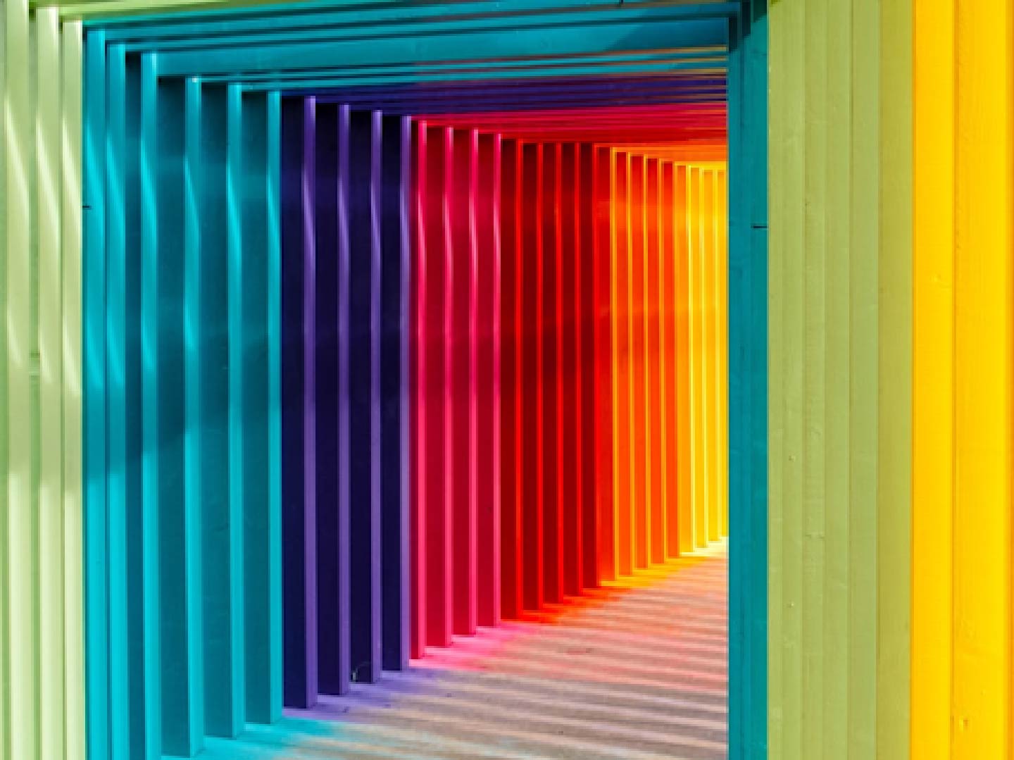 Tunel colores arcoiris
